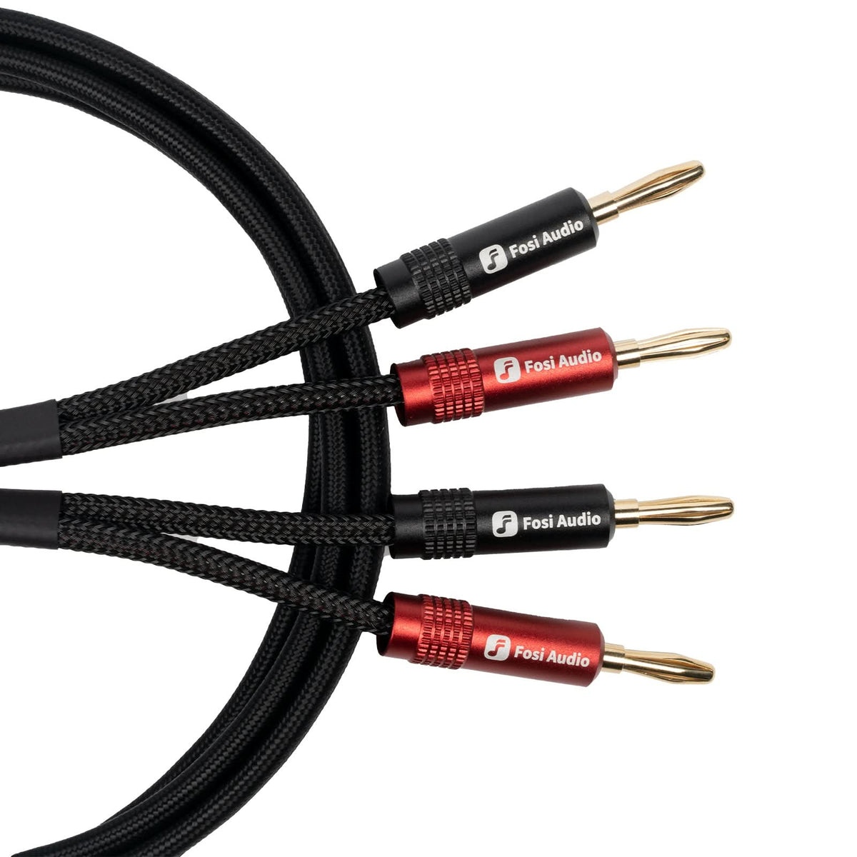 Fosi Audio Oxygen-Free Copper Speaker Cables(2 Pairs) - 1.8M