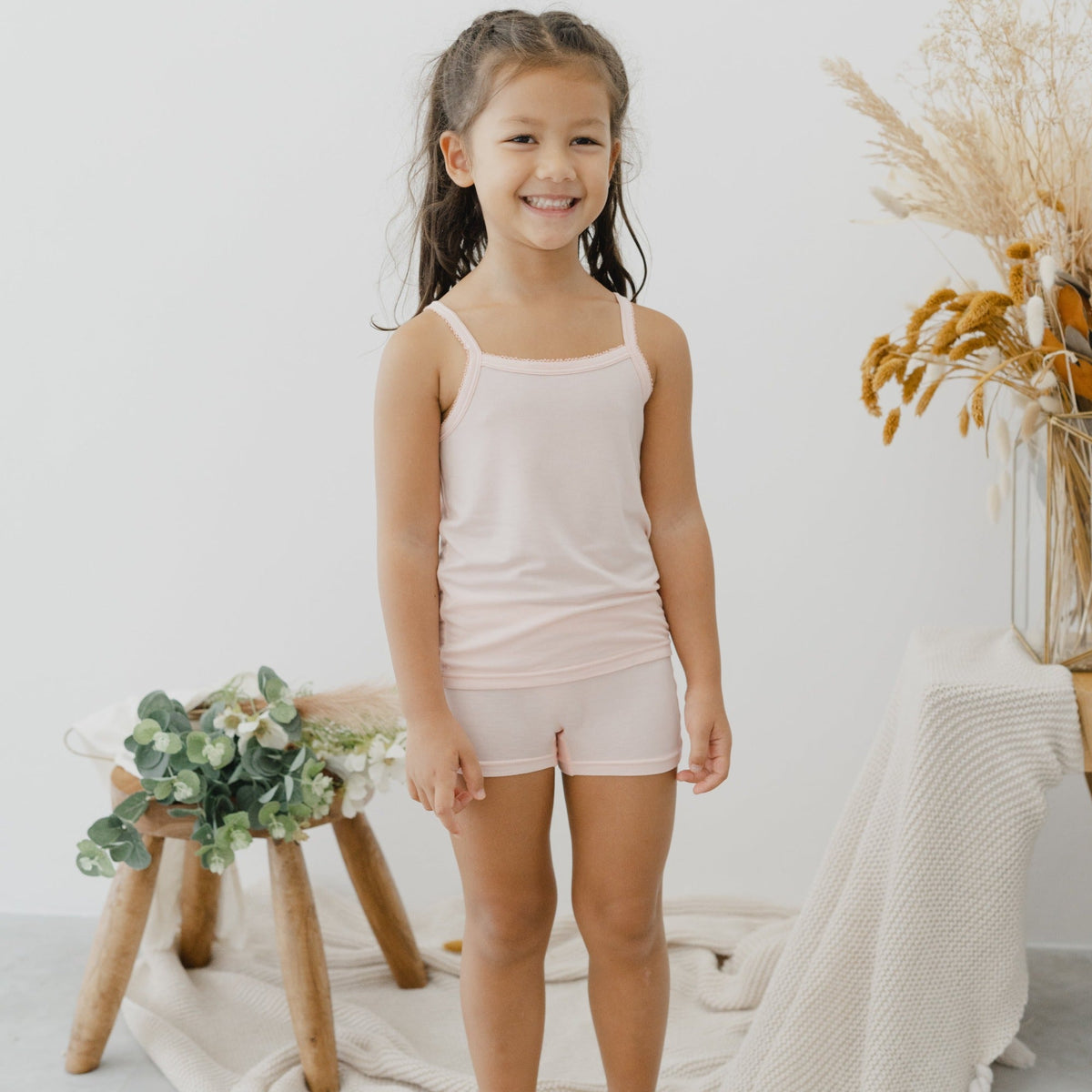 Girls' Wedgie-Free Full Coverage Shorties - Set of 2 | Size: 2-3 Y / 95 | Color: Noel - Cream/Cream