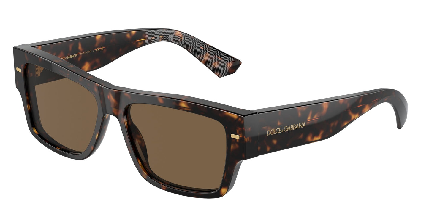 Dolce & Gabbana DG4451 502/73 Man Sunglasses Acetate Turtle Brown Squared Normal