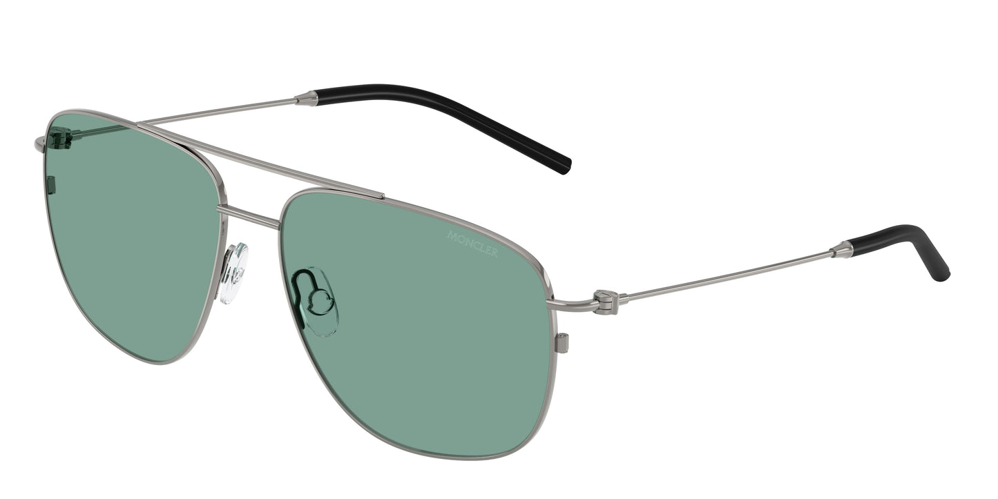 Moncler ME4004 ALUMNI 100582 Unisex Sunglasses Steel Grey Green Pilot Normal