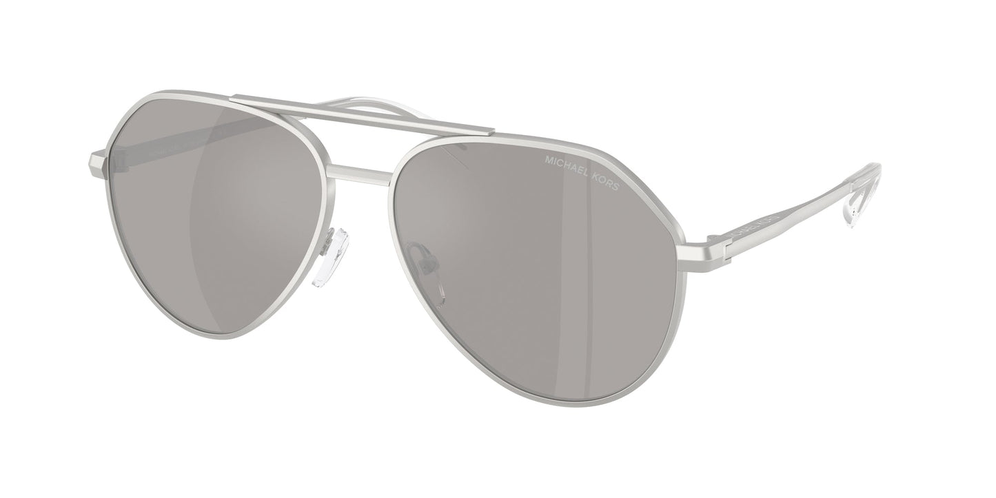 Michael Kors MK1168 BRENTWOOD 19036G Man Sunglasses Metal Silver Silver Pilot Mirrored