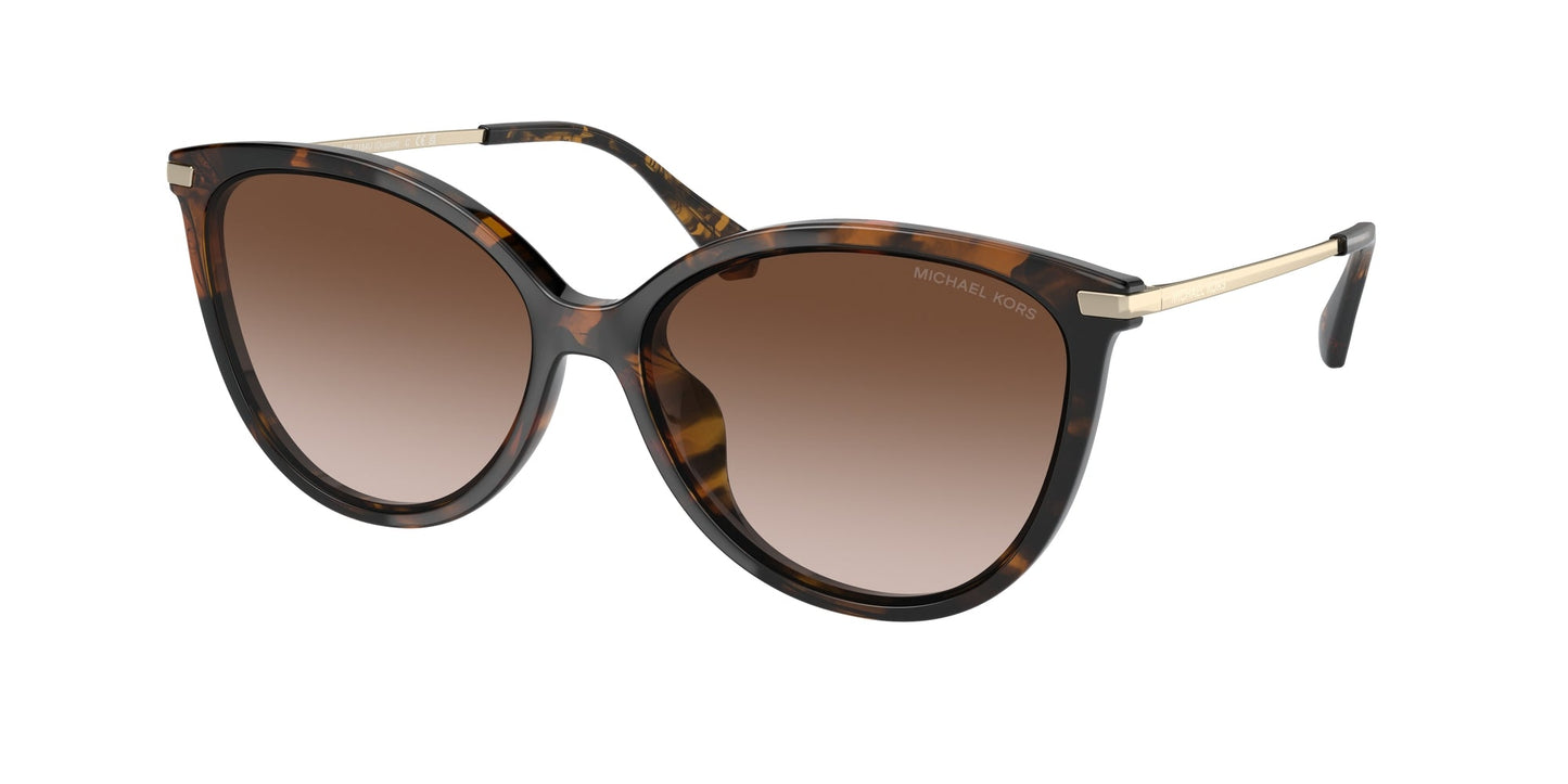 Michael Kors MK2184U DUPONT 300613 Woman Sunglasses Injected Turtle Brown Cat Eye Normal Shaded