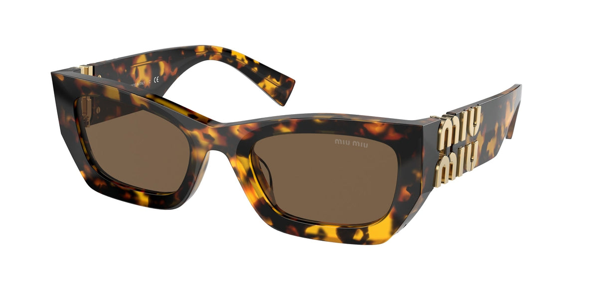 Miu Miu MU 09WS VAU06B Woman Sunglasses Acetate Turtle Brown Squared Normal