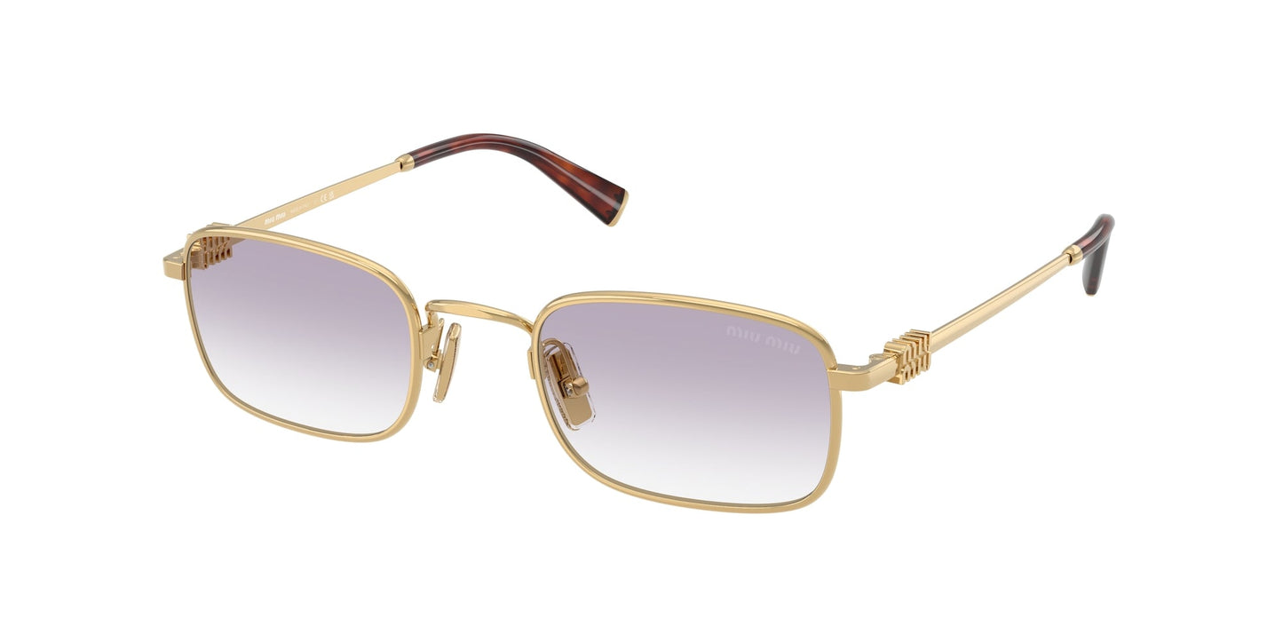 Miu Miu MU A53S 5AK04O Woman Sunglasses Metal Gold Grigio Squared Normal Shaded