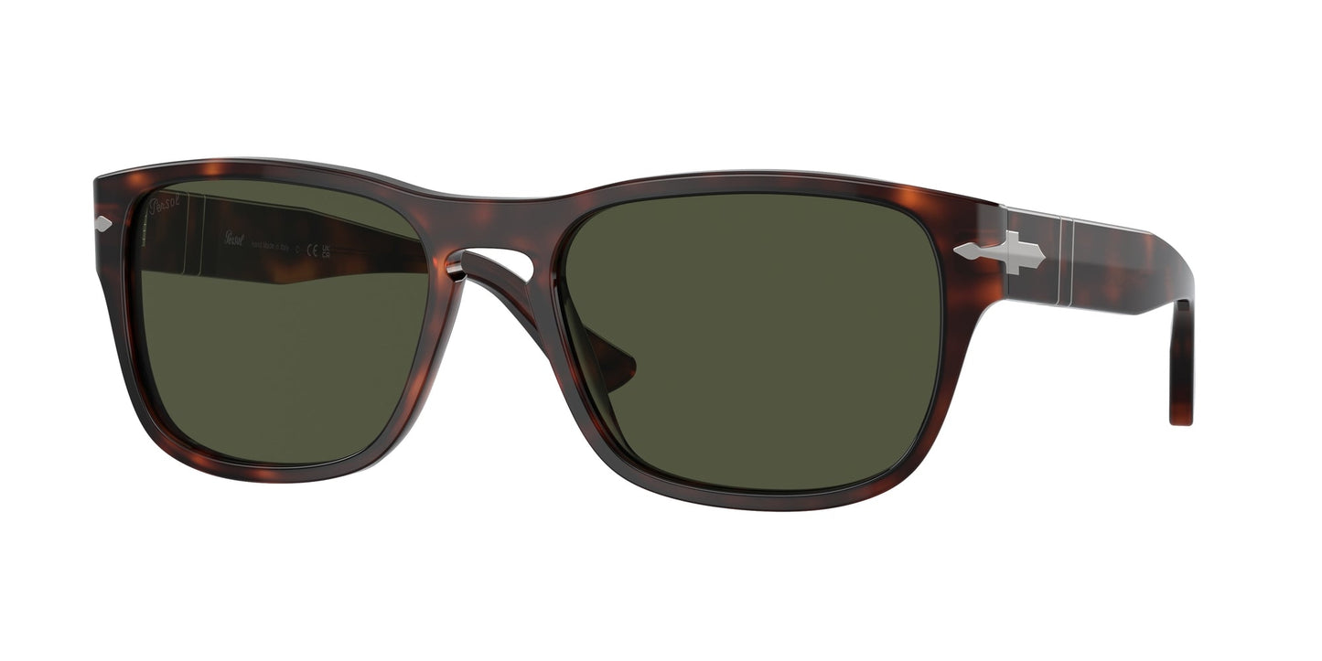 Persol PO3341S 24/31 Unisex Sunglasses Acetate Turtle Green Pillow Normal