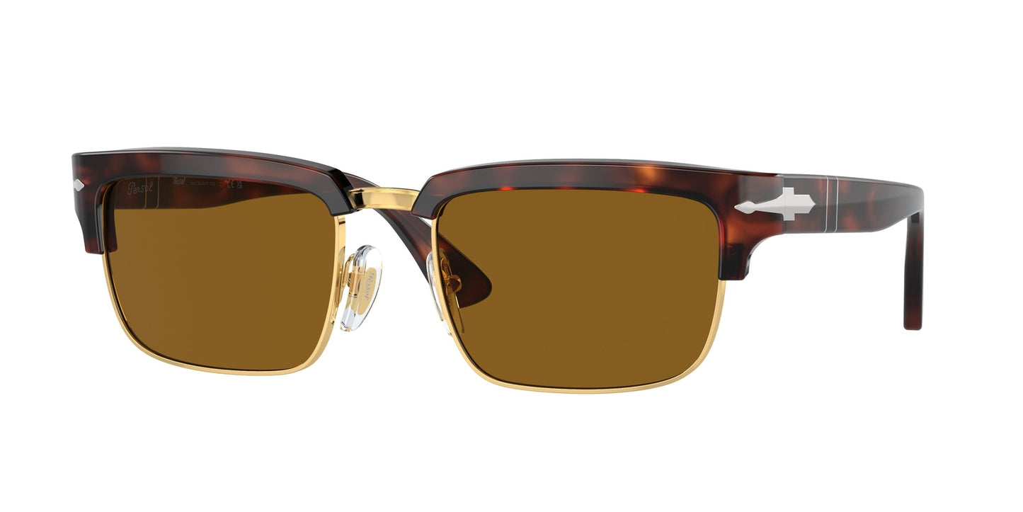 Persol PO3354S 24/33 Unisex Sunglasses Acetate Turtle Brown Squared Normal