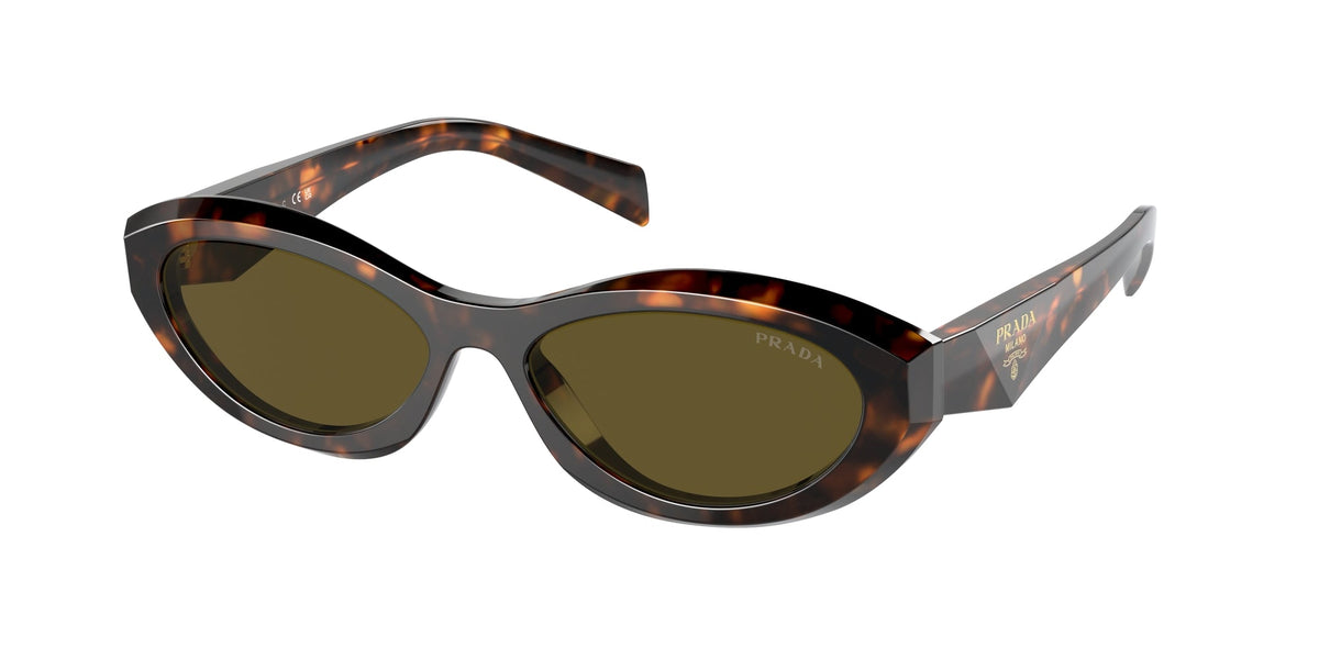 Prada PR 26ZS 14L09Z Woman Sunglasses Acetate Green Brown Geometric Normal