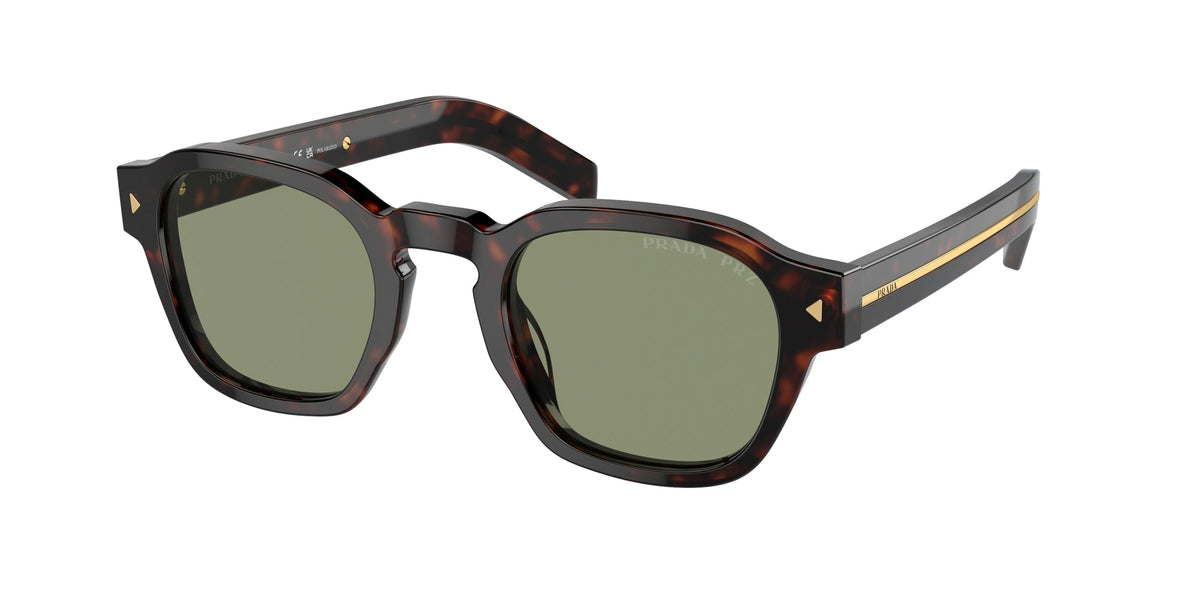 Prada PR A16S 17N20G Man Sunglasses Acetate Turtle Green Pantos Polarized