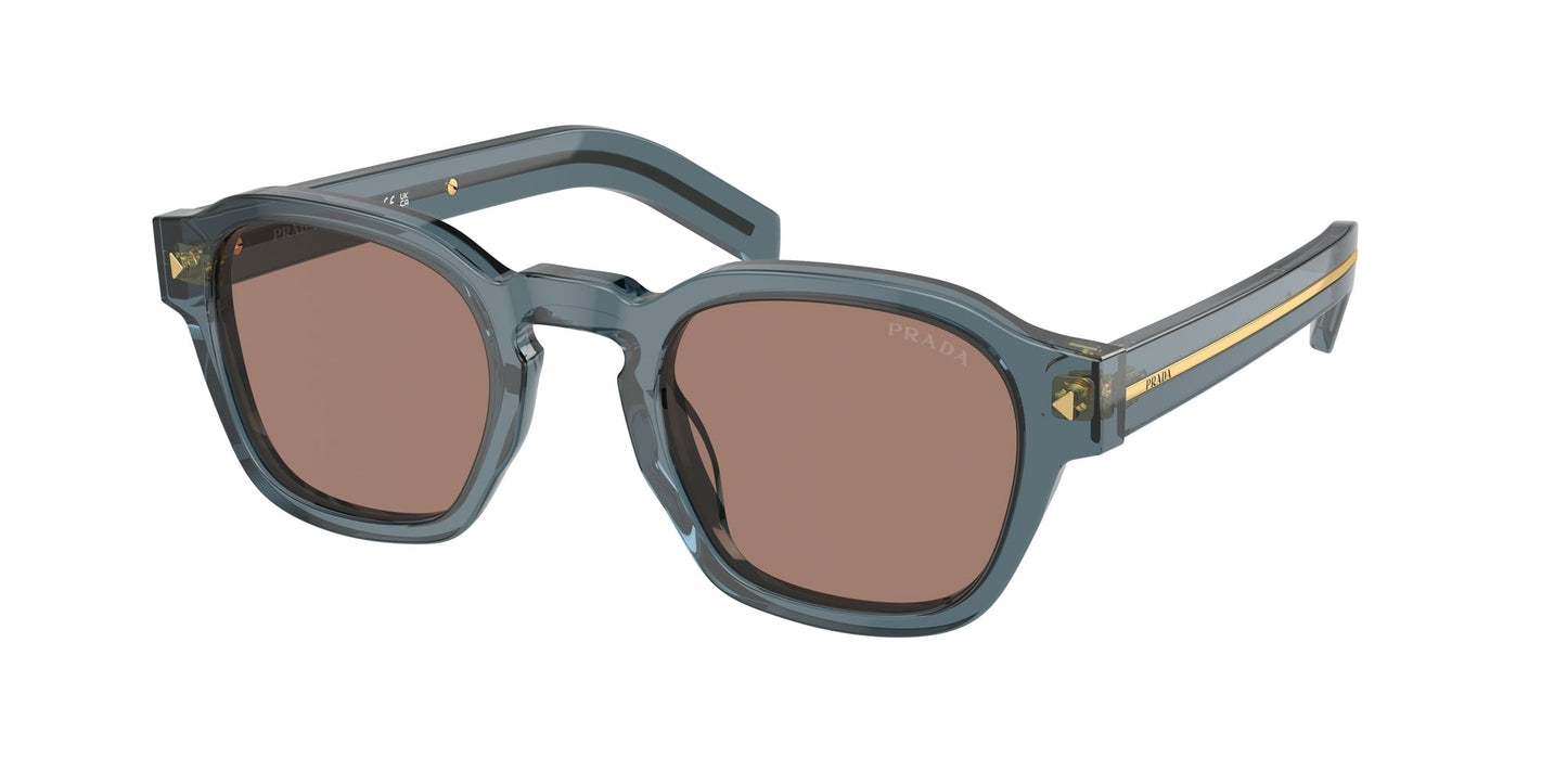 Prada PR A16S 17T05D Man Sunglasses Acetate Blue Brown Pantos Normal