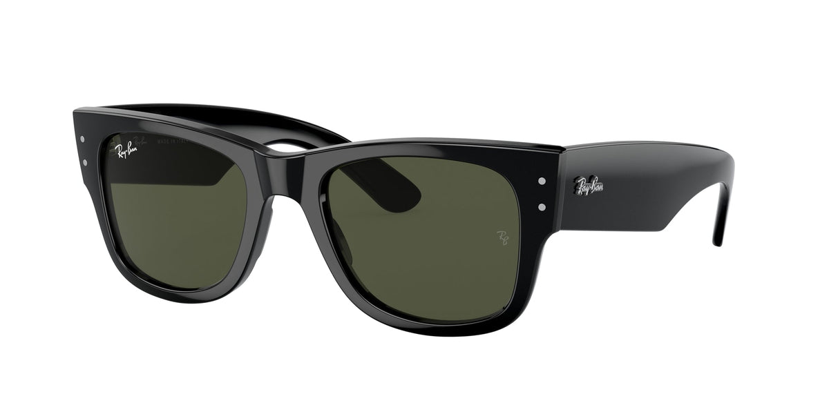 Ray - Ban RB0840S MEGA WAYFARER 901/31 Unisex Sunglasses Acetate Black Green Squared Normal