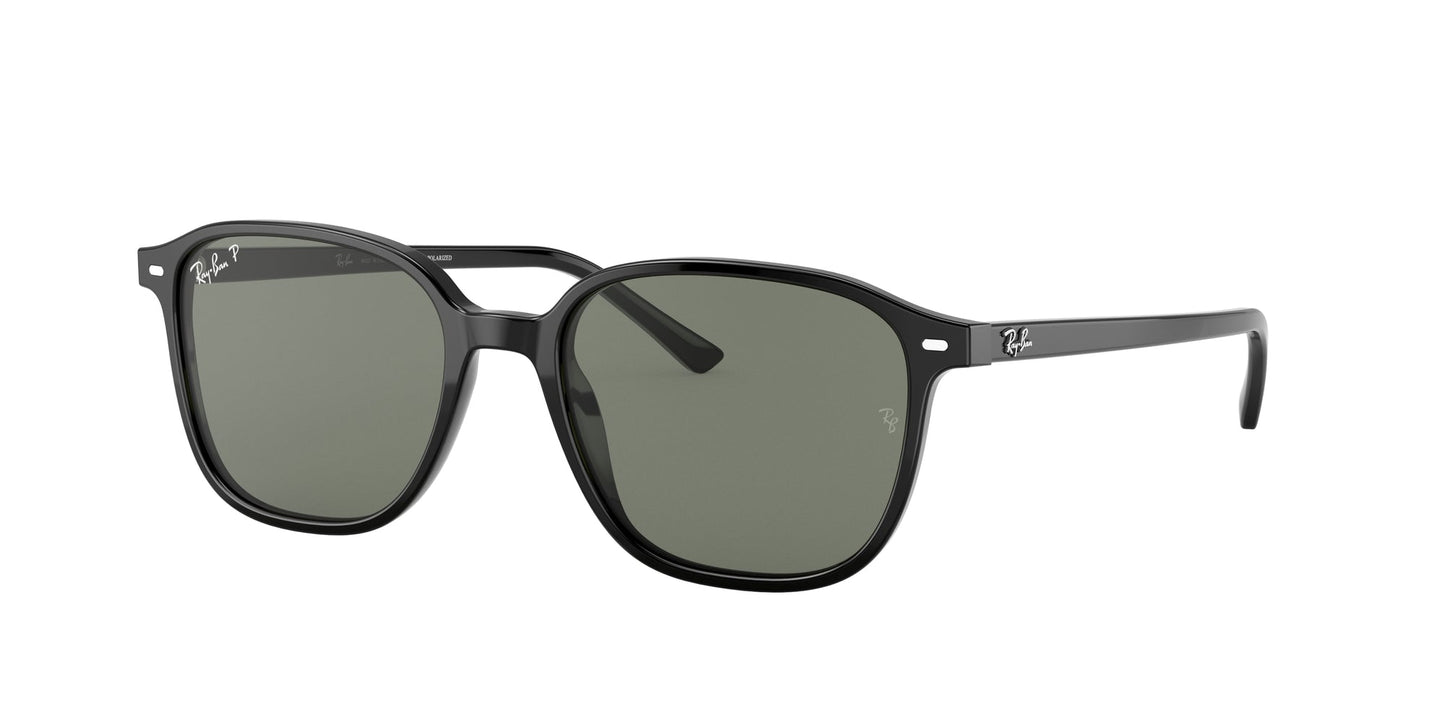 Ray - Ban RB2193 LEONARD 901/58 Unisex Sunglasses Acetate Black G15 Squared Polarized