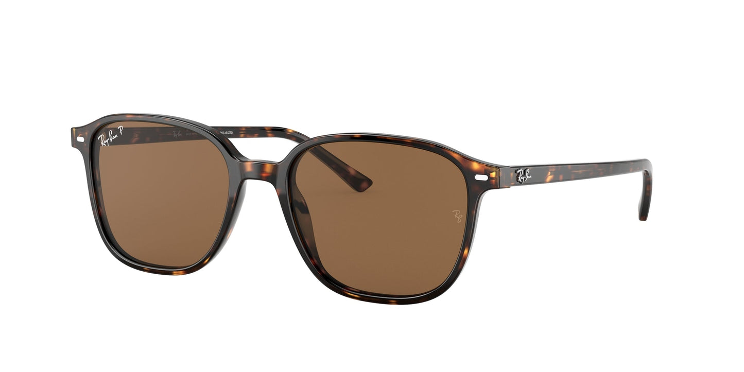 Ray - Ban RB2193 LEONARD 902/57 Unisex Sunglasses Acetate Turtle Brown Squared Polarized