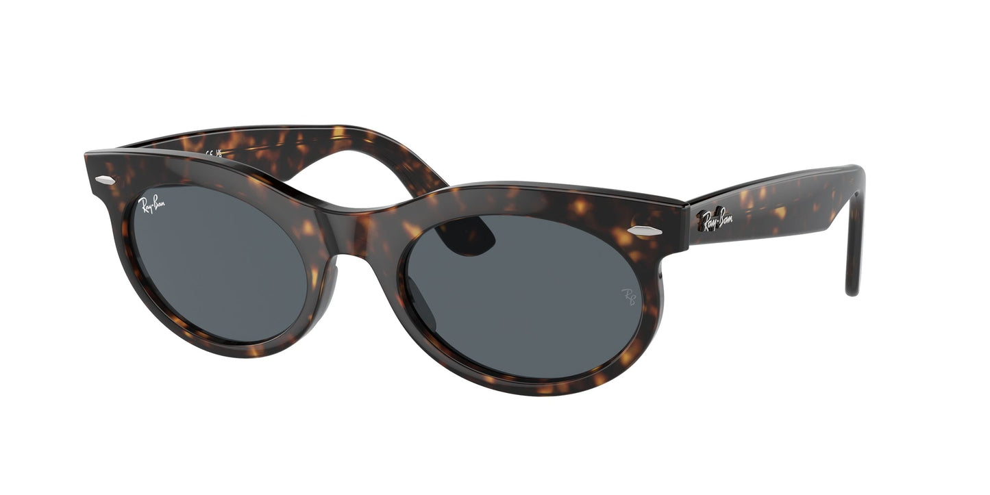 Ray - Ban RB2242 WAYFARER OVAL 902/R5 Unisex Sunglasses Acetate Turtle Blue Round Normal Anti-glare