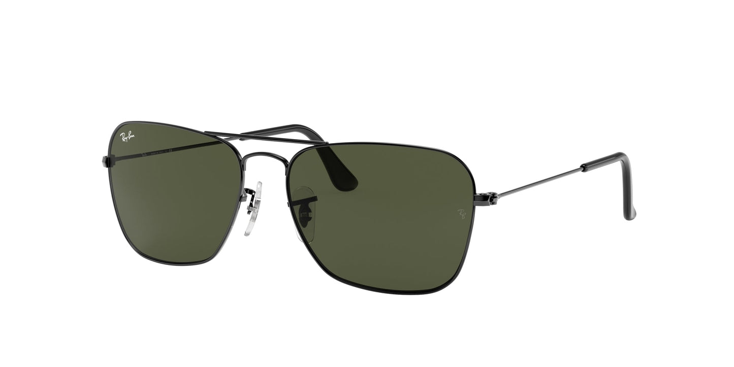 Ray - Ban RB3136 CARAVAN 004 Unisex Sunglasses Metal Grey G15 Squared Normal