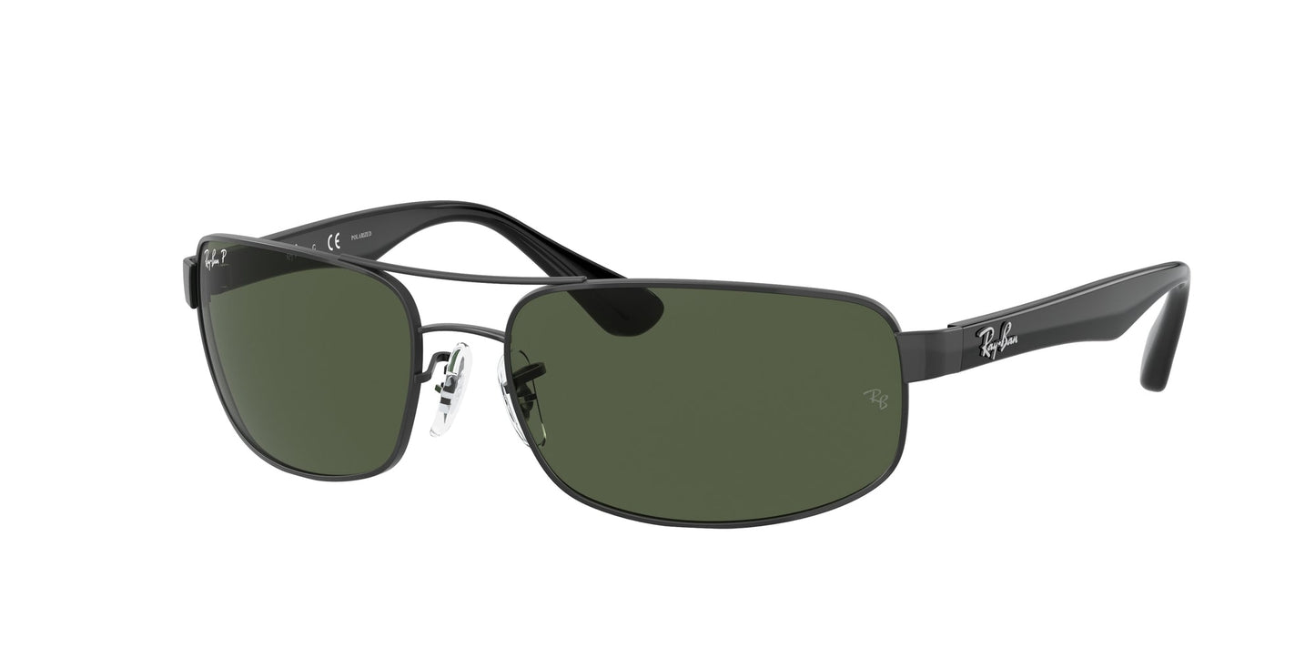Ray - Ban RB3445 RB3445 002/58 Man Sunglasses Metal Black G15 Squared Polarized
