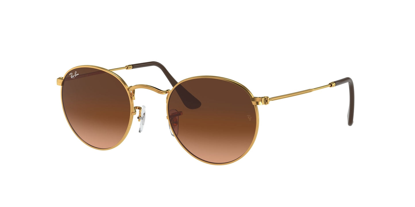 Ray - Ban RB3447 ROUND METAL 9001A5 Unisex Sunglasses Metal Yellow Pink Round Normal Shaded