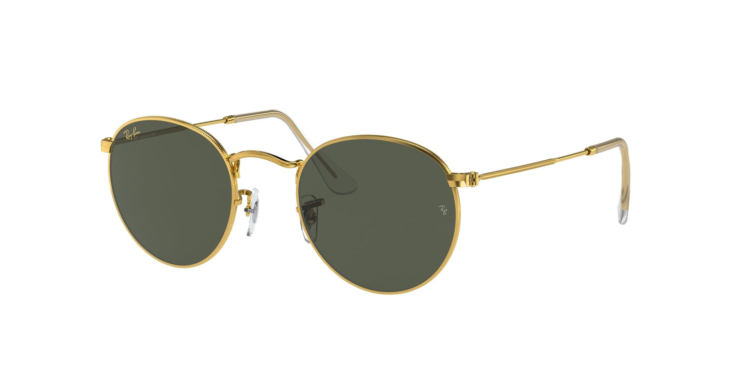 Ray - Ban RB3447 ROUND METAL 919631 Man Sunglasses Metal Gold G15 Round Normal
