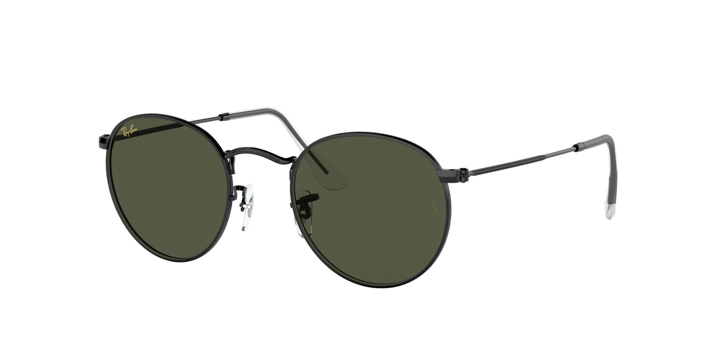 Ray - Ban RB3447 ROUND METAL 919931 Man Sunglasses Metal Black G15 Round Normal