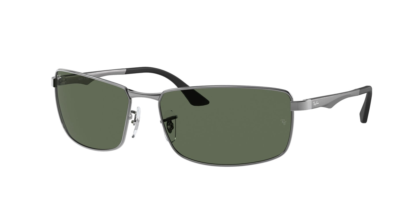 Ray - Ban RB3498 N/A 004/71 Man Sunglasses Metal Grey G15 Squared Normal