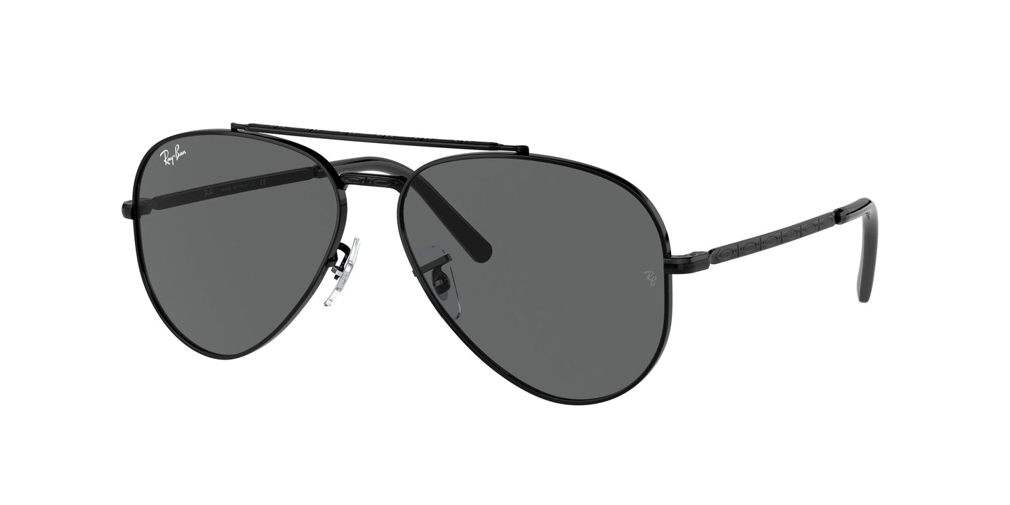 Ray - Ban RB3625 NEW AVIATOR 002/B1 Unisex Sunglasses Metal Black Grey Pilot Normal