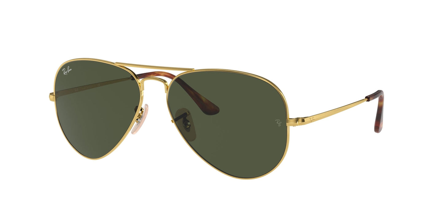 Ray - Ban RB3689 AVIATOR METAL II 914731 Unisex Sunglasses Metal Gold G15 Pilot Normal