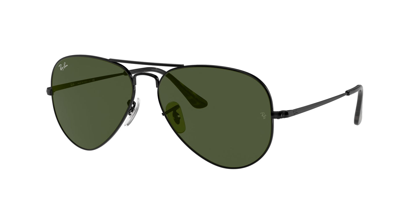 Ray - Ban RB3689 AVIATOR METAL II 914831 Unisex Sunglasses Metal Black G15 Pilot Normal
