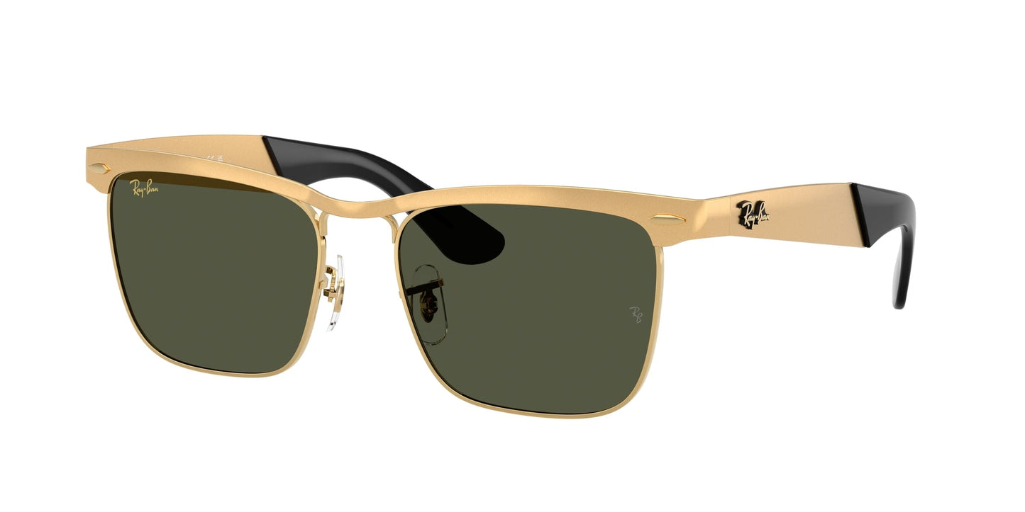 Ray - Ban RB3875 WAYFARER DELUXE 927633 Unisex Sunglasses Metal Gold Green Squared Normal
