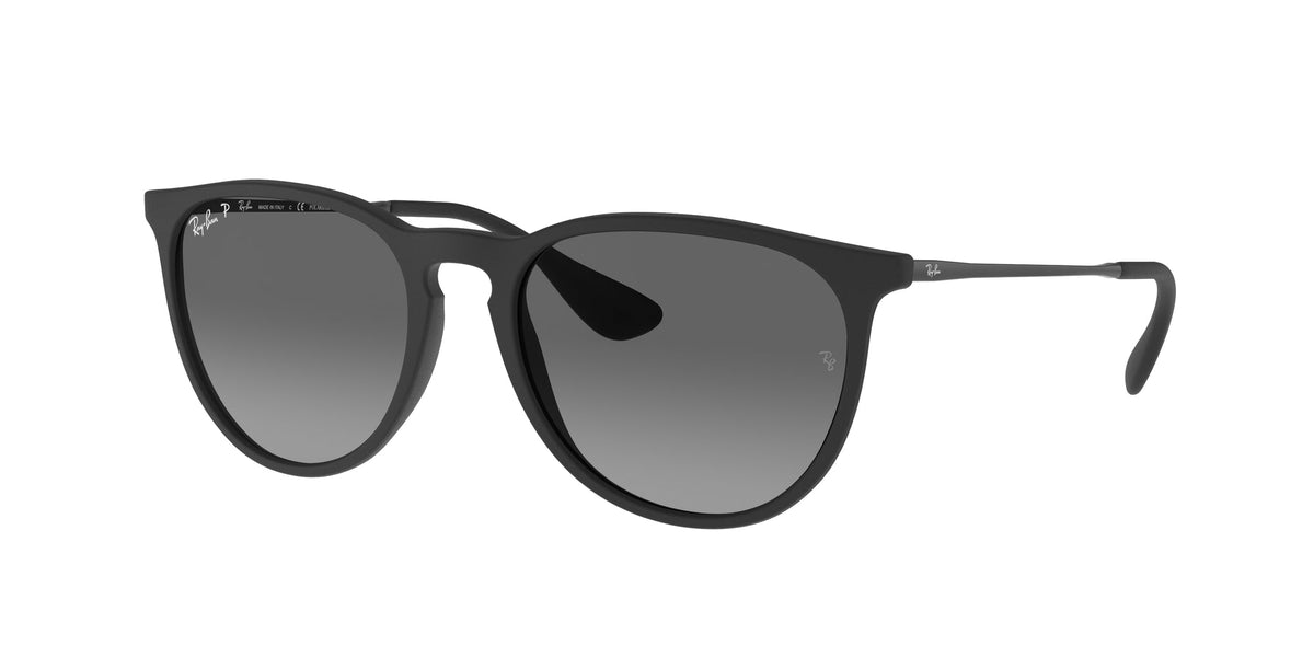 Ray - Ban RB4171 ERIKA 622/T3 Woman Sunglasses Injected Black Grey Pantos Polarized Shaded