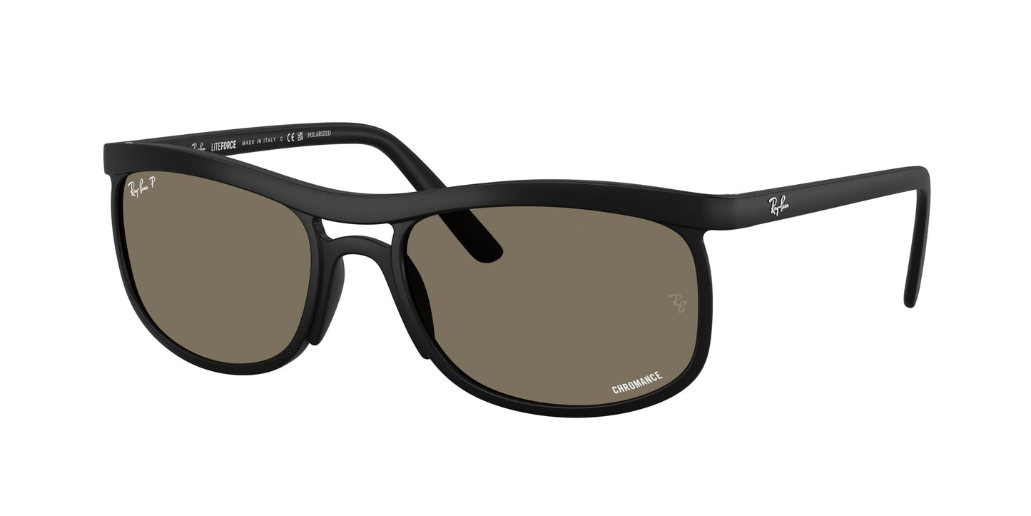 Ray - Ban RB4452CH 601S87 Unisex Sunglasses Peek Black Squared Polarized
