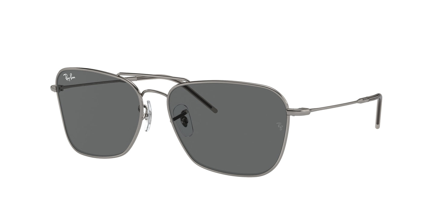 Ray - Ban RBR0102S CARAVAN REVERSE 004/GR Unisex Sunglasses Metal Grey Grey Squared Normal