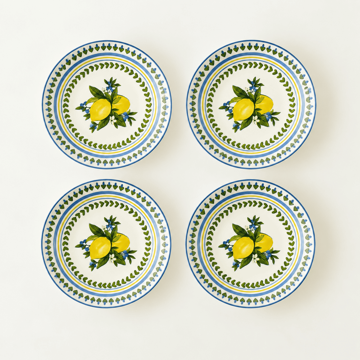 Lemoncello Porcelain Salad Plates (Set of 4)