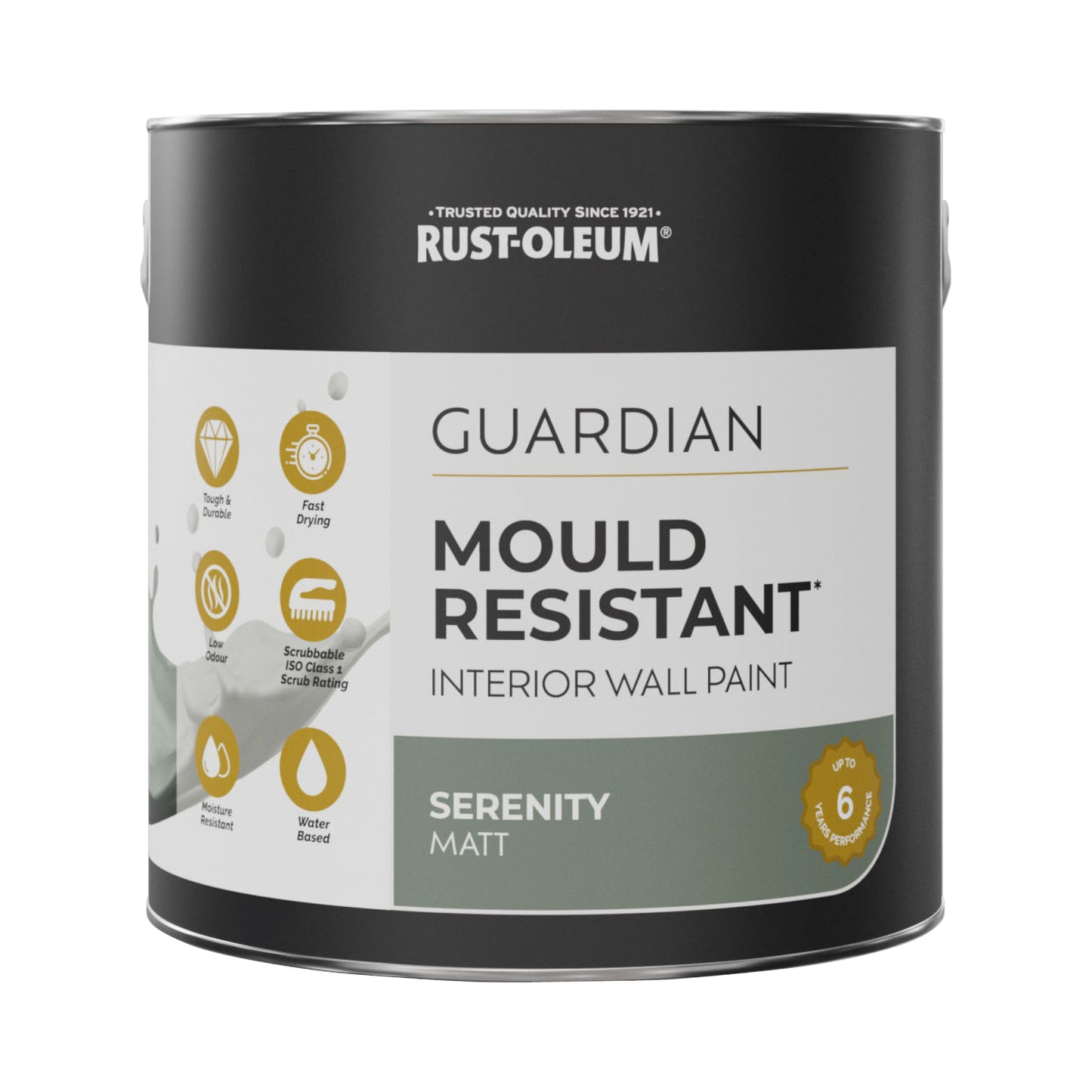 Guardian Mould Resistant Green Interior Wall Paint - Serenity 2.5L