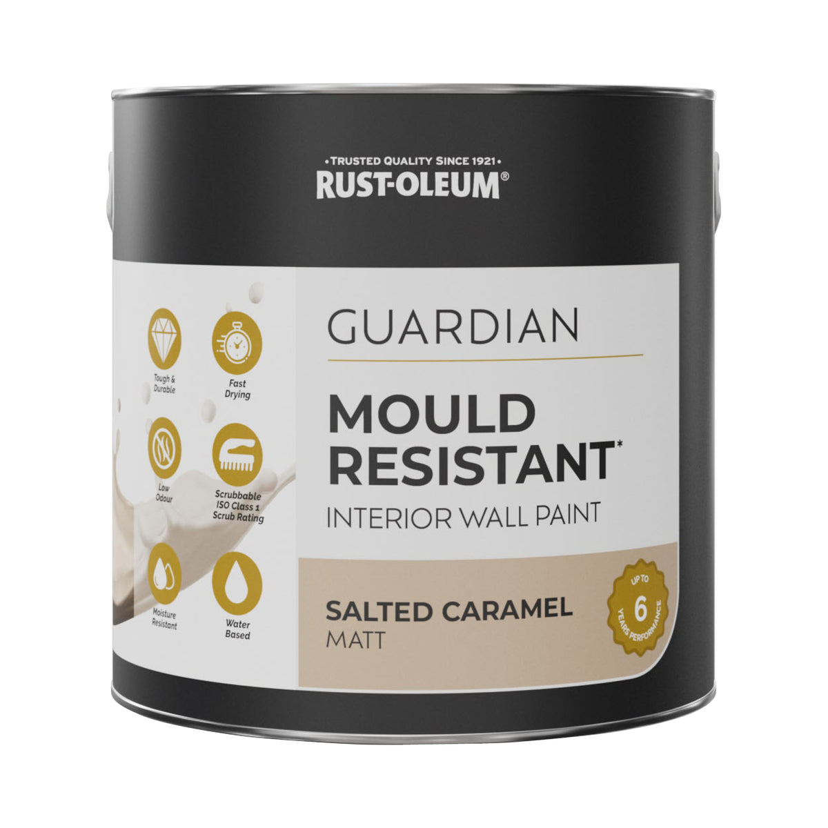 Guardian Mould Resistant Brown Interior Wall Paint - Salted Caramel 2.5L