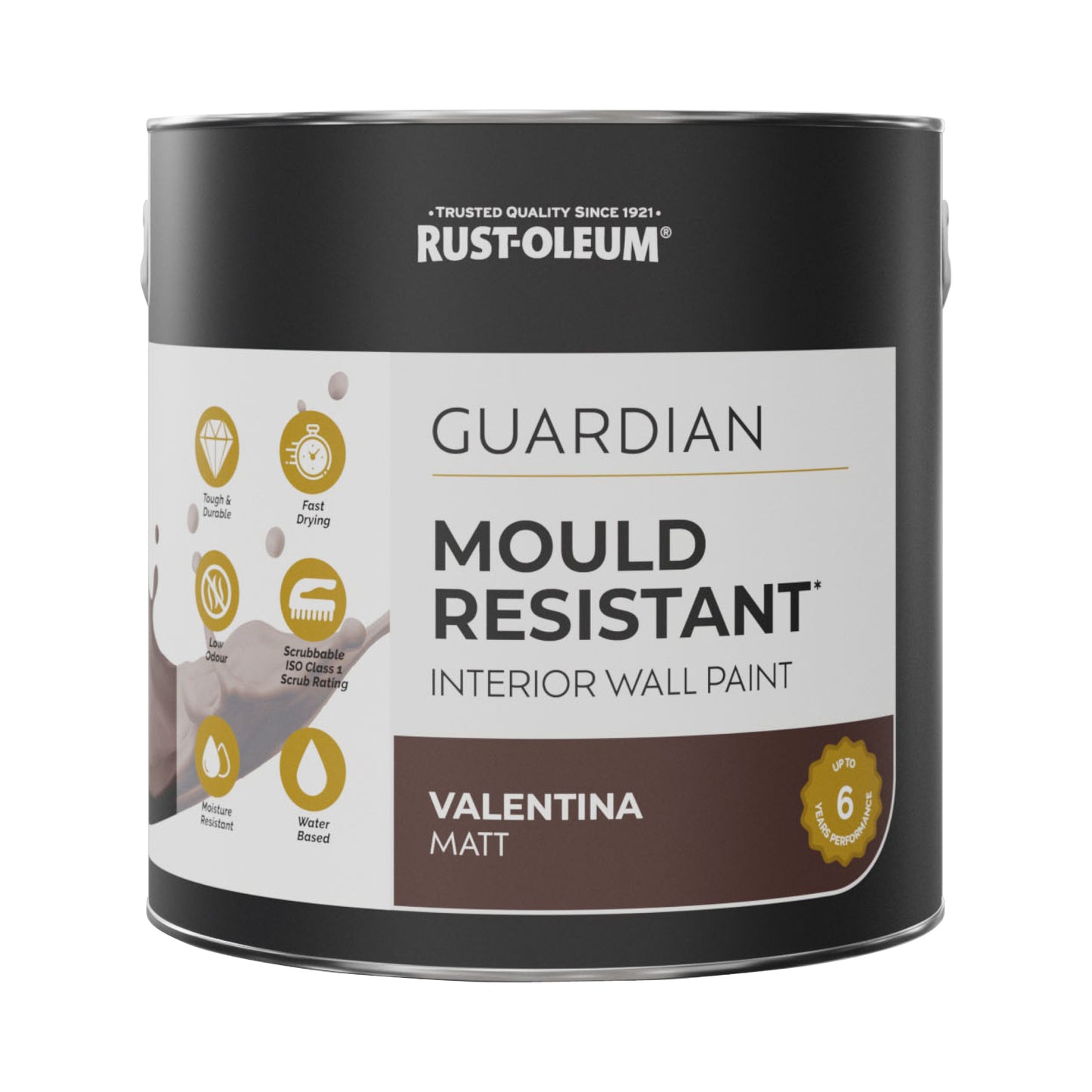 Guardian Mould Resistant Red Interior Wall Paint - Valentina 2.5L