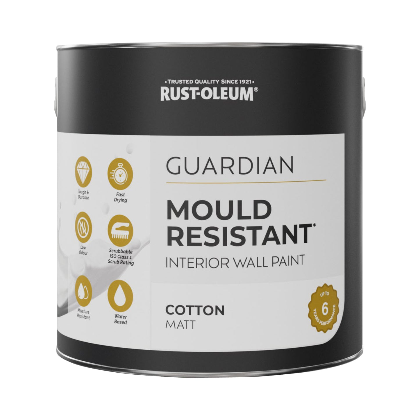 Guardian Mould Resistant White Satinwood Interior Wood Paint - Cotton 750ml