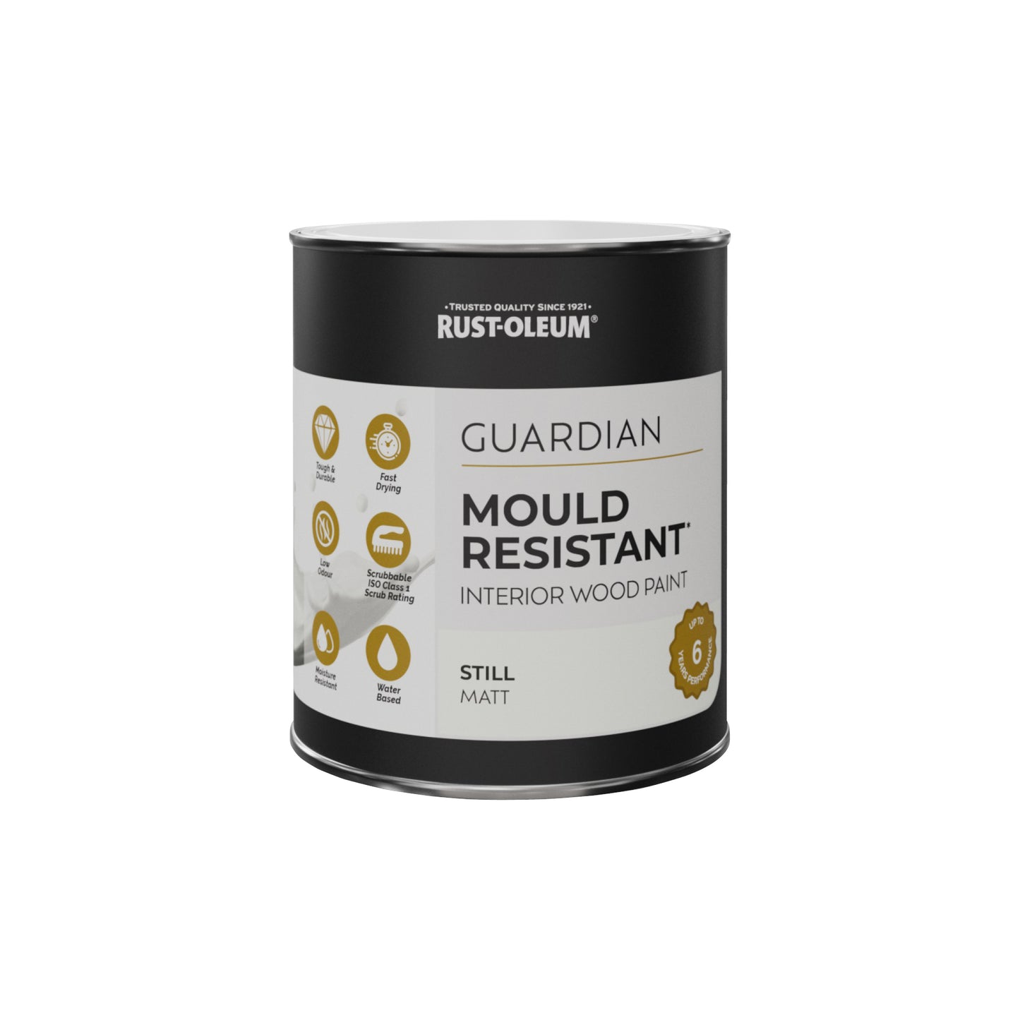 Guardian Mould Resistant White Matt Interior Wood Paint - Still 750ml