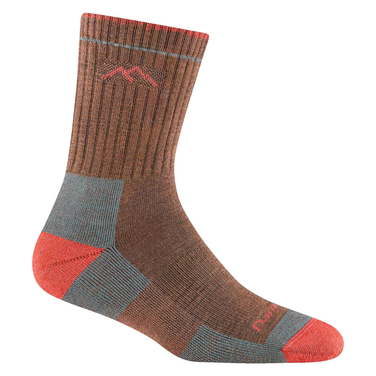 Darn Tough Ladies Micro Crew Cushioned Midweight Hiking Merino Wool Socks M / Bark – Lifetime Guarantee