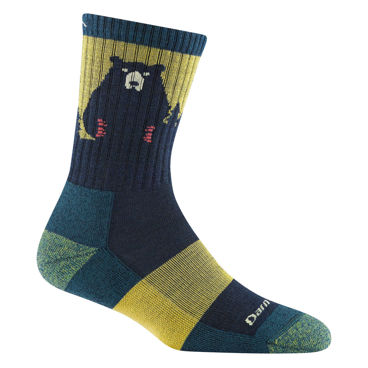 Darn Tough Ladies Novelty Bear Patterned Hiking Merino Socks M / Dark Teal – Lifetime Guarantee