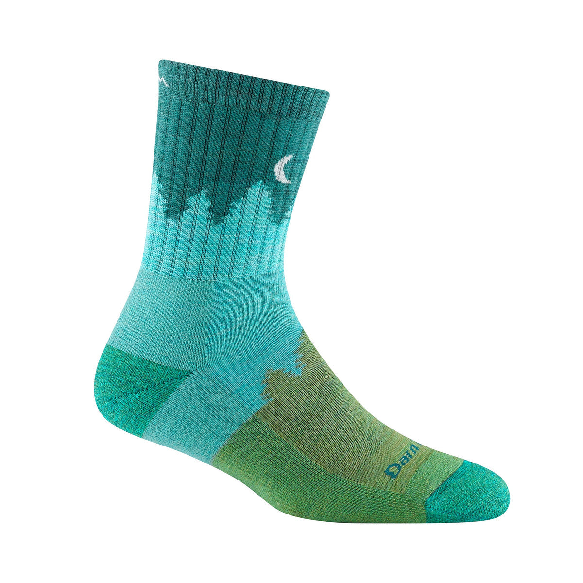 Darn Tough Ladies Micro Crew Midweight Hiking Merino Wool Seamless Socks M / Aqua – Lifetime Guarantee