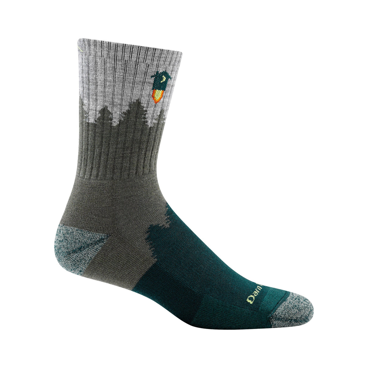 Darn Tough Mens Merino Wool Crew Midweight Seamless Hiking Socks L / Green