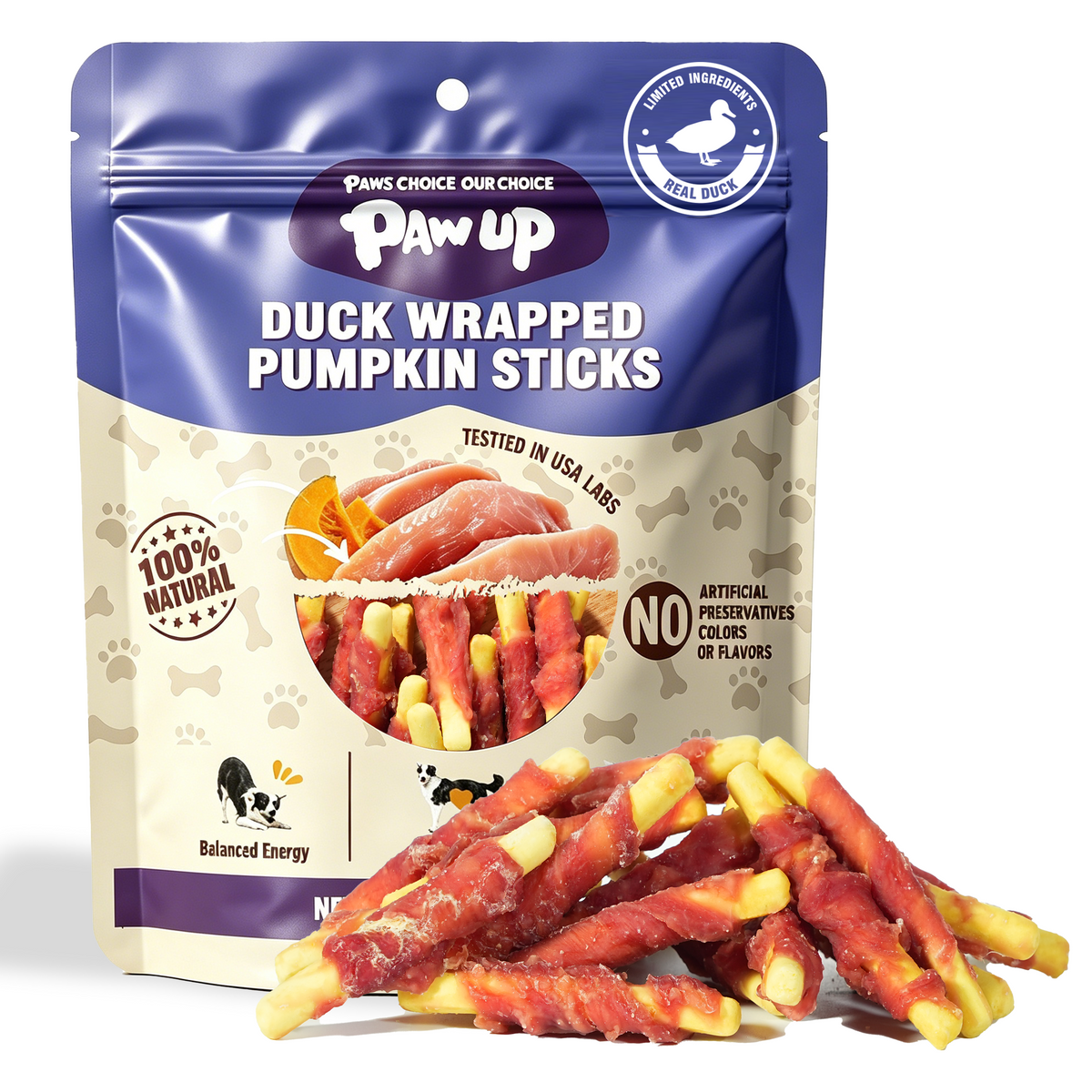 Duck Wrapped Pumpkin Dog Treats, Rawhide-Free Chews for Dogs, 10.6 oz