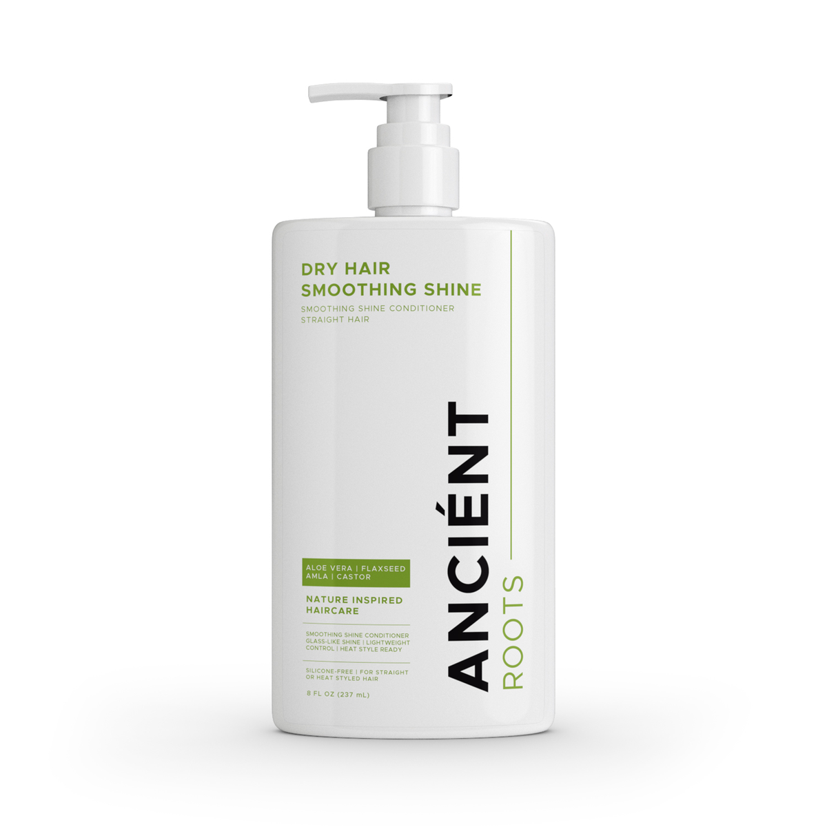 Ancient Roots Conditioner for Straight Hair, Smoothing Shine Conditioner with Aloe Vera, Flaxseed, Amla and Castor Oil, 8 Fl Oz