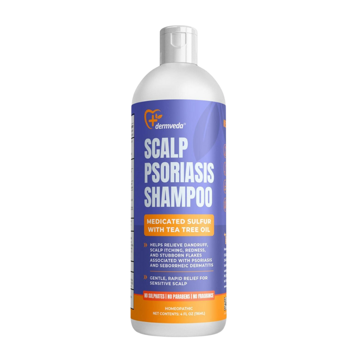 DERMVEDA Scalp Psoriasis Shampoo – Medicated Scalp Treatment for Psoriasis, Seborrheic Dermatitis; Fungus