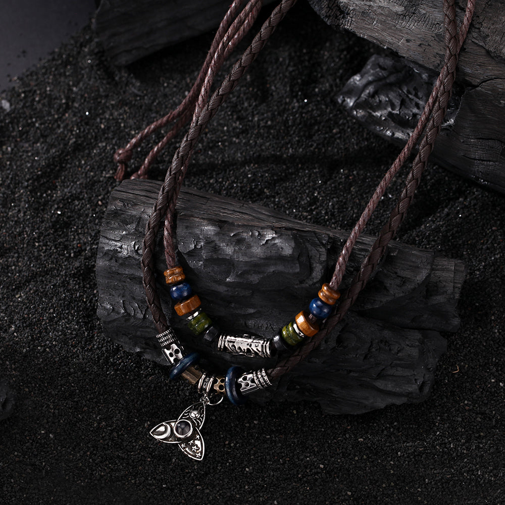 Personalisierte Foto Projektion Ketten mit bild - Leather Chain Optionaler Keltischer /Großkreuz/Sonnen Anhänger