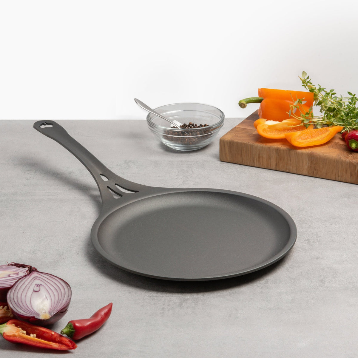 Solidteknics 24cm Quenched Seamless Iron Crepe Pan 24cm
