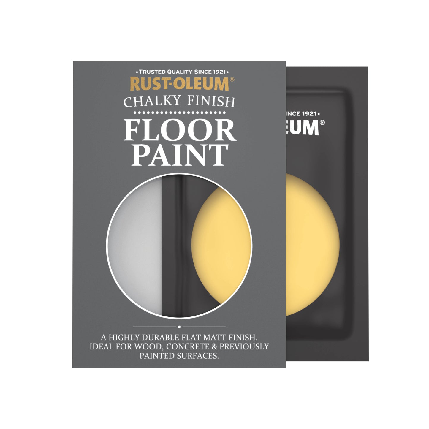 Rust-Oleum Yellow Chalky Floor Wood & Concrete Paint - Lemon Jelly 10ml