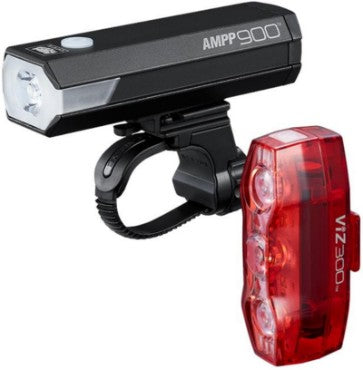 Cateye AMPP 900 Lumens & VIZ 300 Lumens USB Rechargeable Light Set