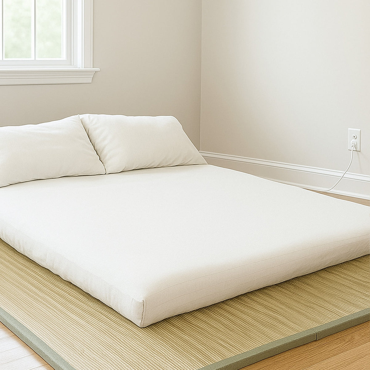 Grounding Futon Fitted Sheet - Beige / TWIN :80"L×39"W