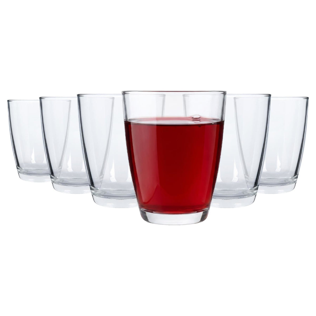 380ml Conical Glass Tumblers - Pack of Six