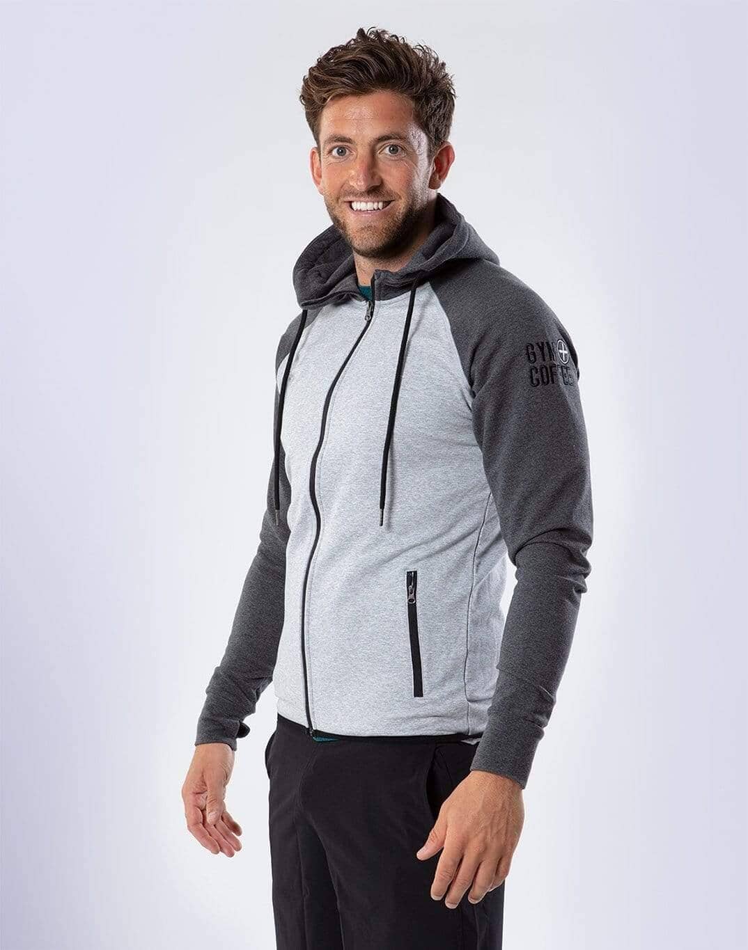 Men's Two-Tone Hoodie in Charcoal-Grey - Small / Charcoal Grey